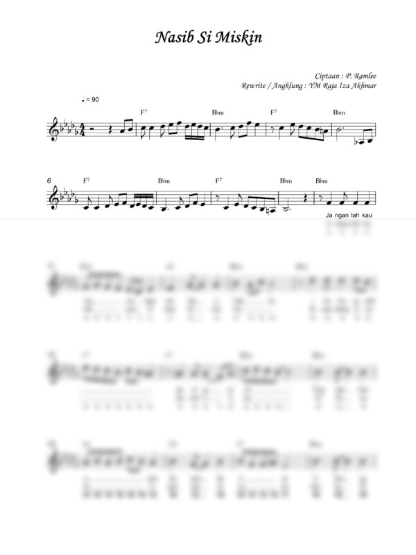 67. P. Ramlee - Nasib Si Miskin - Full Score_product_preview P. Ramlee : Nasib Si Miskin