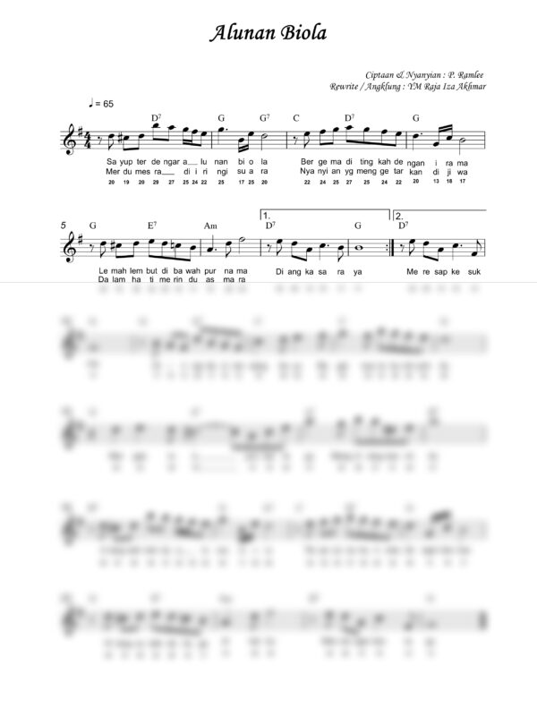 7. P. Ramlee - Alunan Biola - Full Score_product_preview P. Ramlee : Alunan Biola
