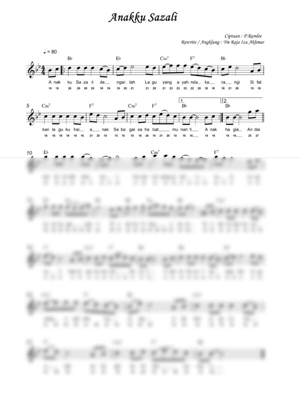 8. P. Ramlee - Anakku Sazali - Full Score_product_preview P. Ramlee : Anakku Sazali