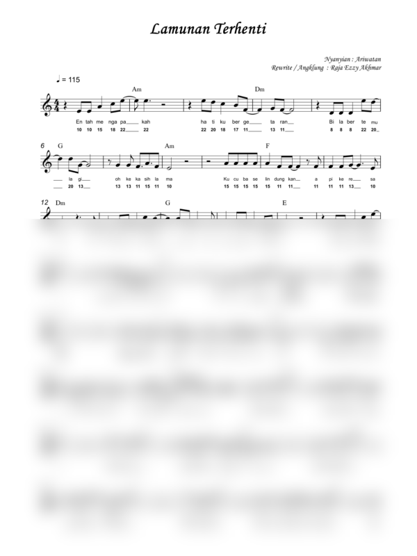 Ariwatan : Lamunan Terhenti