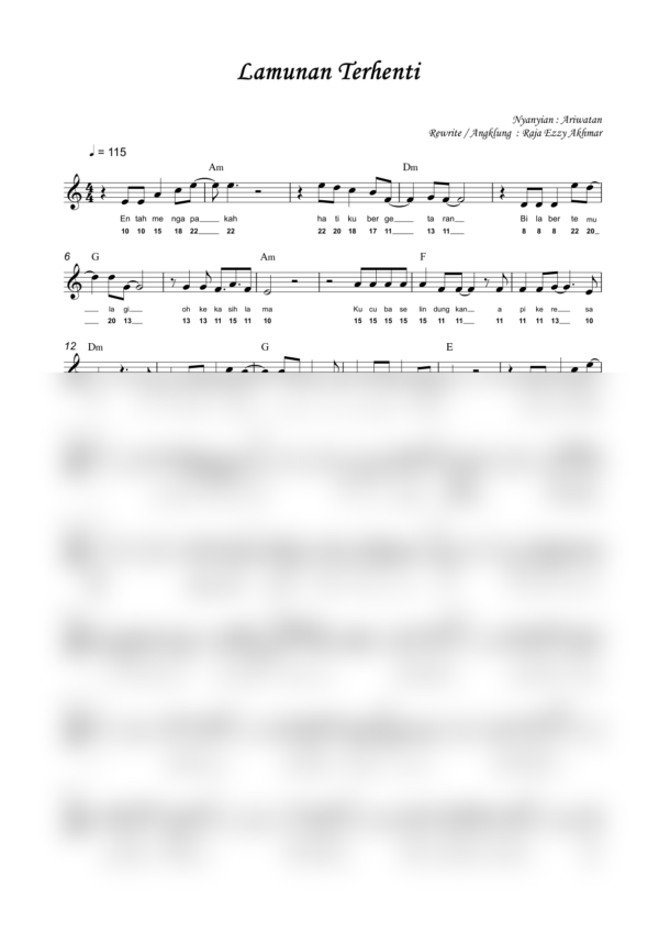 Ariwatan : Lamunan Terhenti