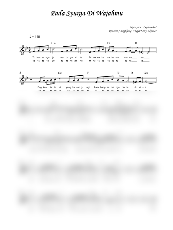 Pada_Syurga_Di_Wajahmu_Page1_Sample_40percent_Clear Lefthanded : Pada Syurga Di Wajah Mu
