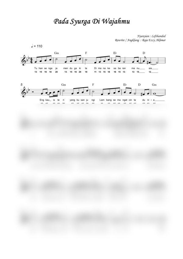 Lefthanded : Pada Syurga Di Wajah Mu