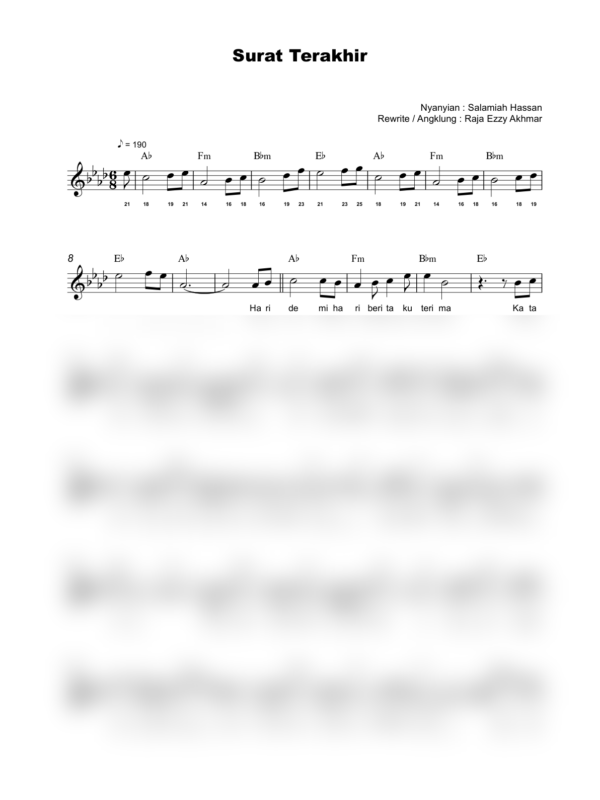 Salmiah Hassan : Surat Terakhir