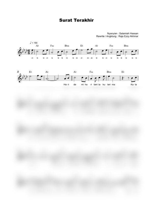 Salmiah Hassan : Surat Terakhir
