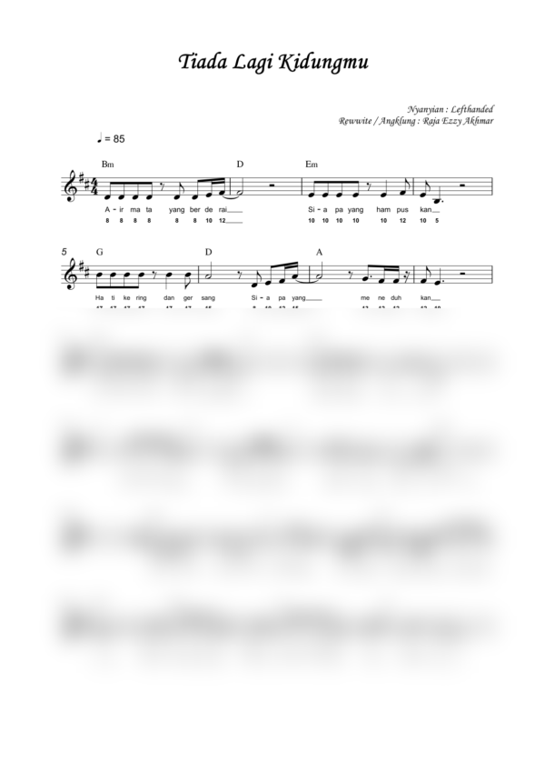 Lefthanded : Tiada Lagi Kidung Mu
